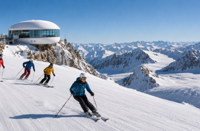 Skifahren im höchsten Wintersportgebiet