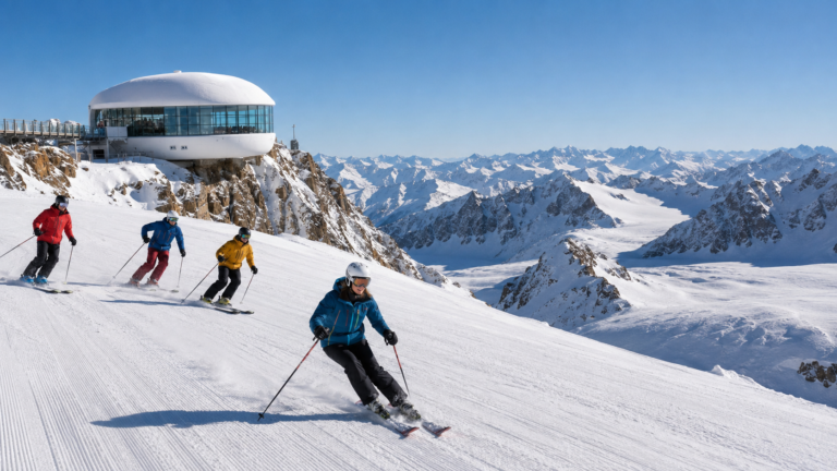 Skifahren im höchsten Wintersportgebiet