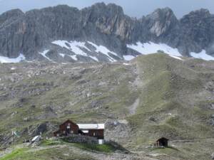 Hermann-von-Barth-Hütte, 2129 m Seehöhe, Hornbachkette